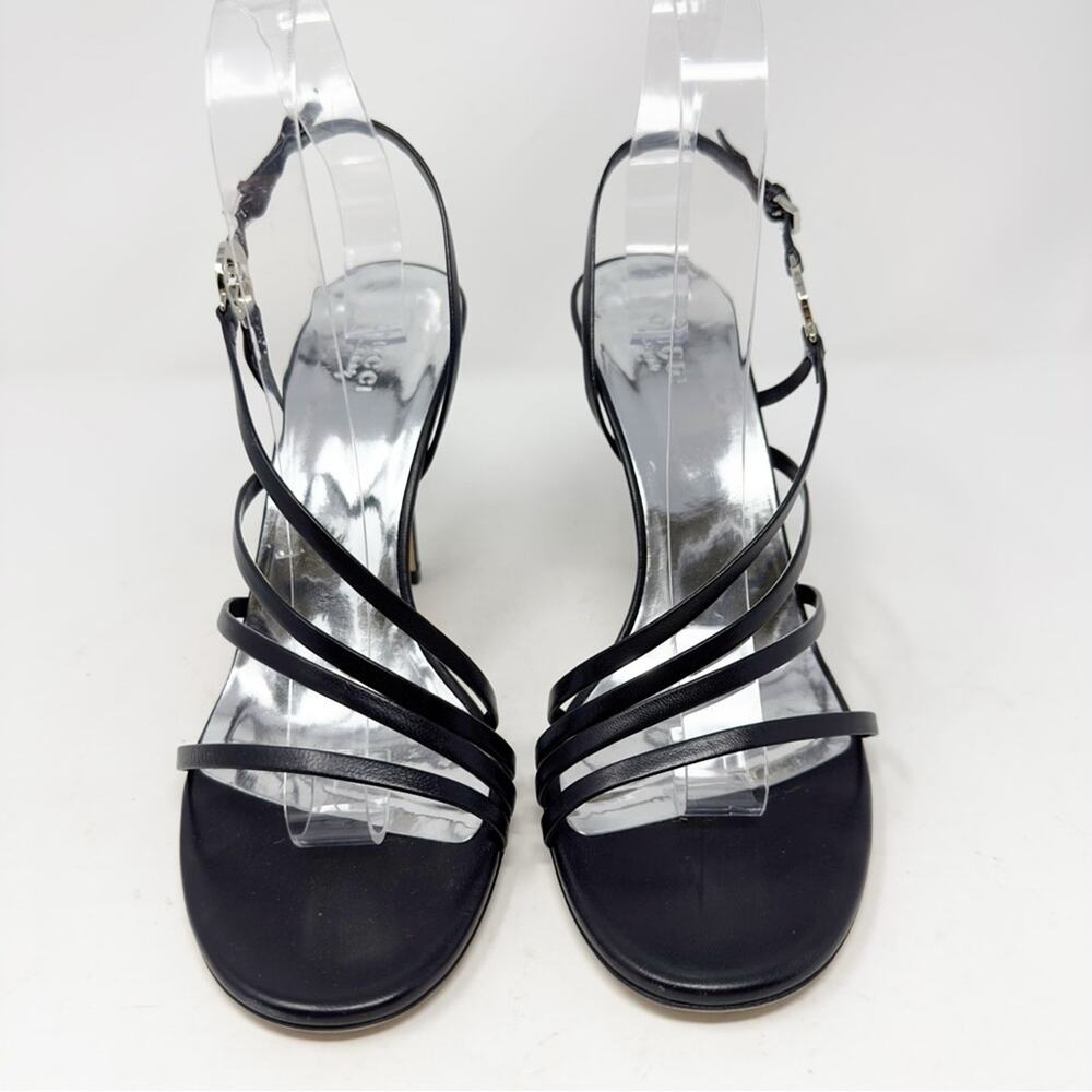 Gucci Strappy Interlocking GG Leather Heels Womens Size EU 39.5 - Picture 3 of 12